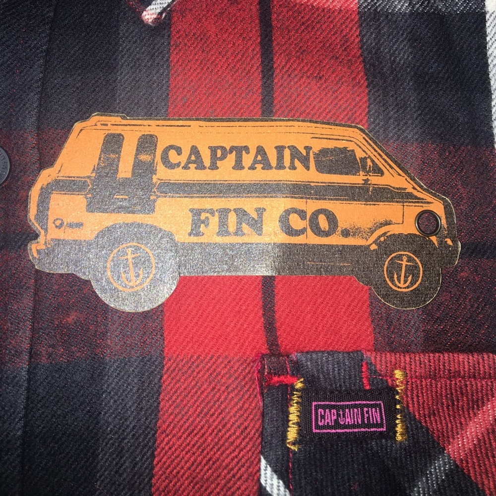 🔥Captain Fin Rebel Flannel Long Sleeve Shirt NWT - Picture 6 of 7